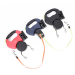 Reflective Retractable Dual Dog Leash