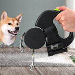 Reflective Retractable Dual Dog Leash