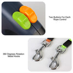 Reflective Retractable Dual Dog Leash