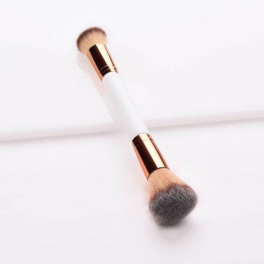 Makeup Essentials Gift Set - VelvetBlend dual-ended powder and blending brush - AVALDEY