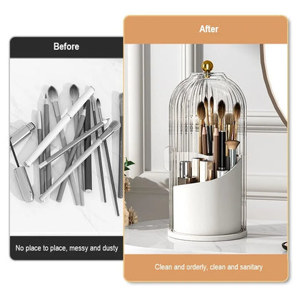 SpinVanity™ 360° Rotating Brush Holder with Lid