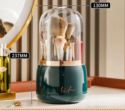 SpinVanity™ 360° Rotating Brush Holder with Lid