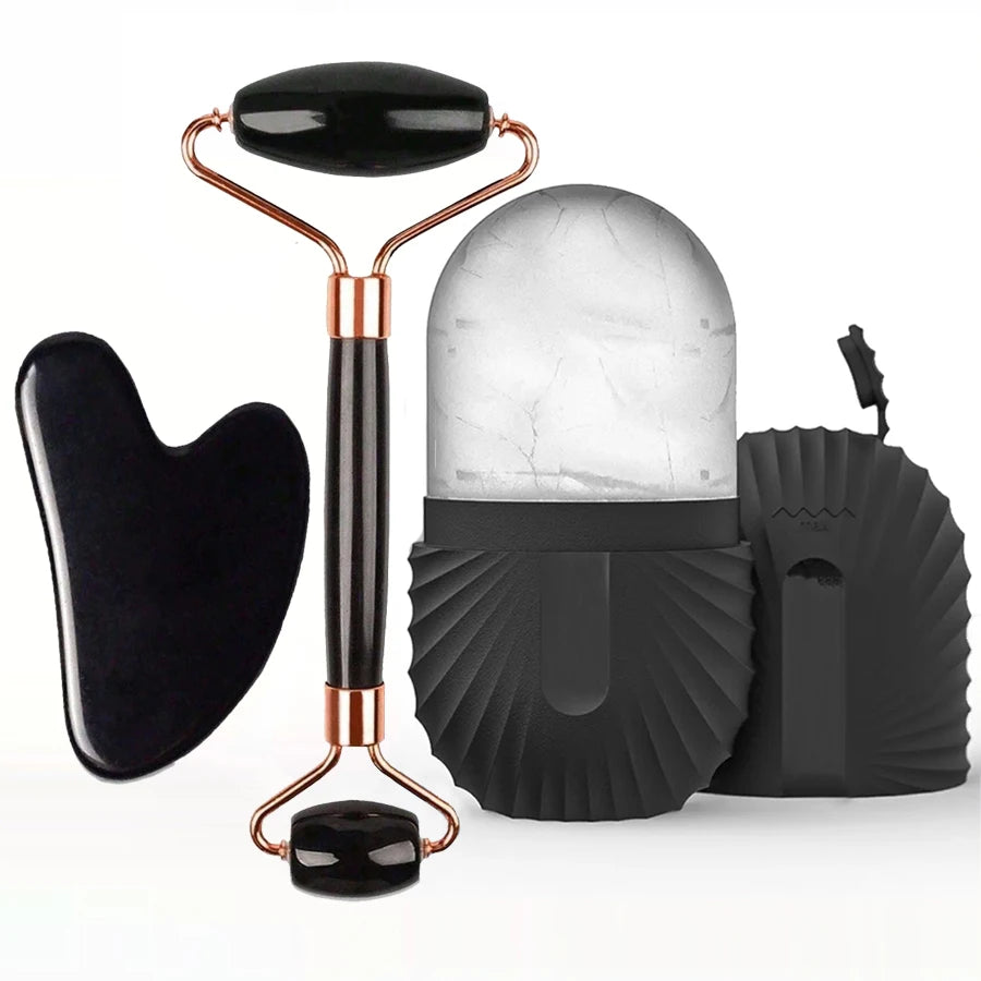 ChillGlow™ Ice Roller & Gua Sha Set