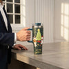 Christmas Insulated Tumbler with Handle & Straw