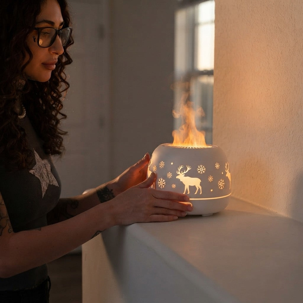 GlowMist™ Reindeer Flame Diffuser & Humidifier