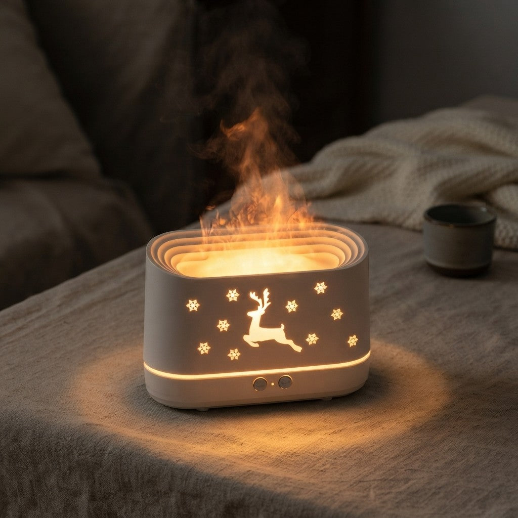 GlowMist™ Reindeer Flame Diffuser & Humidifier