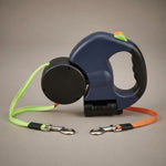 Reflective Retractable Dual Dog Leash