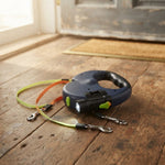Reflective Retractable Dual Dog Leash