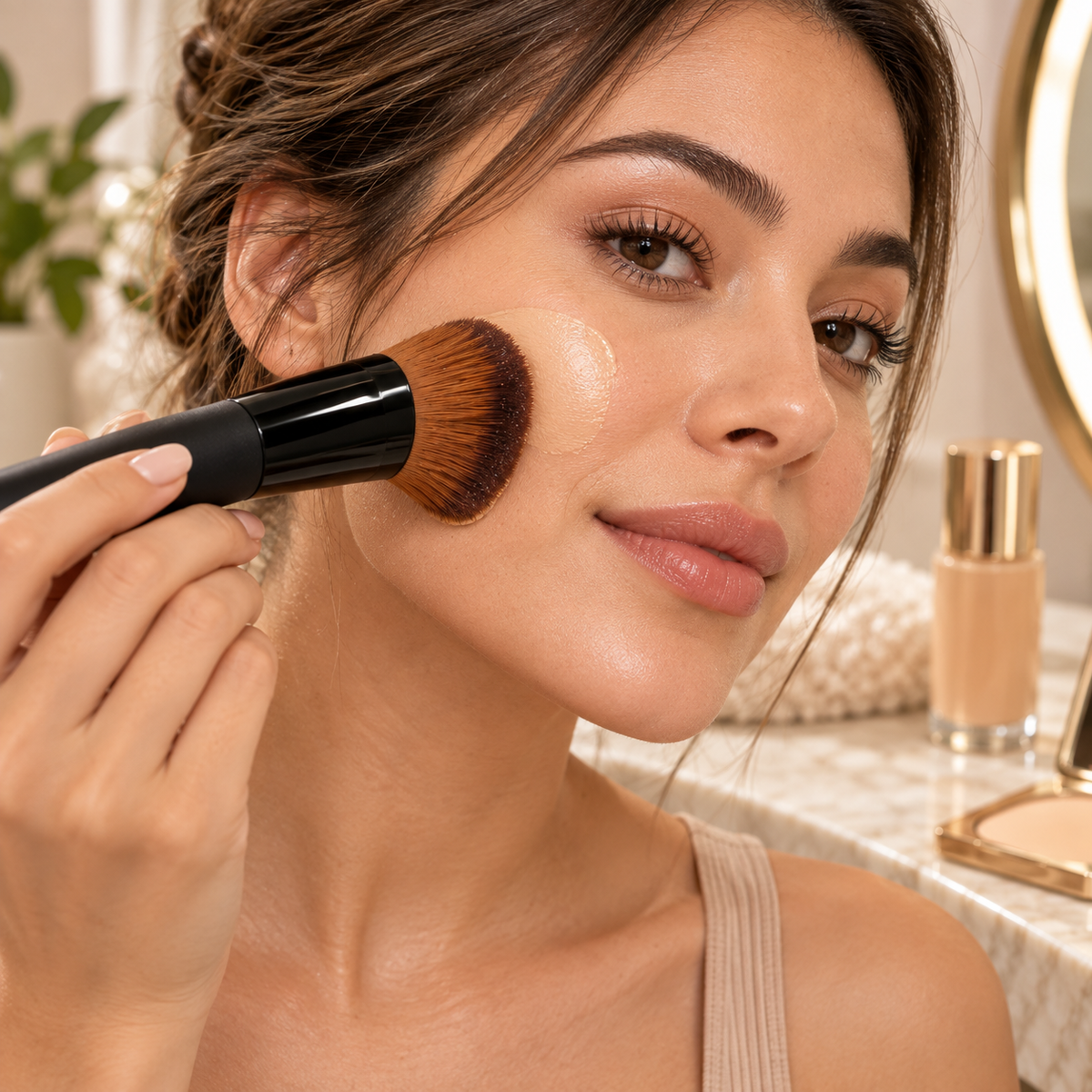 SculptGlide™ Curved Foundation & Contour Brush lifestyle scene 1