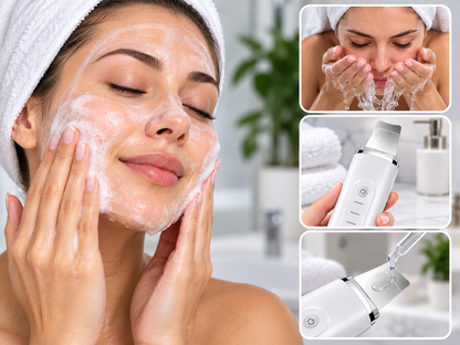 DermaSonic ultrasonic skin scrubber - how to use, step 1 - AVALDEY
